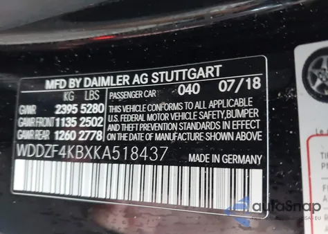 2019 Mercedes-Benz E 300 4Matic z USA, uszkodzony, nr VIN WDDZF4KBXKA518437